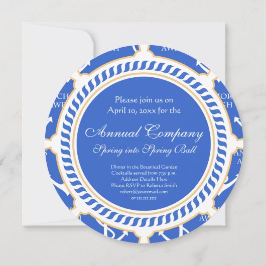 Ankers wegen zeilthema Kustpatroon Kaart (Achterkant)