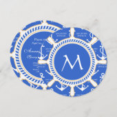 Ankers wegen zeilthema Kustpatroon Kaart (Voorkant / Achterkant)