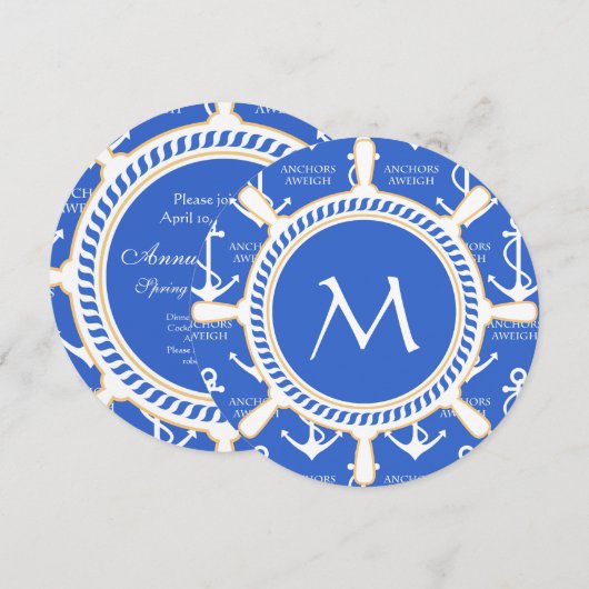 Ankers wegen zeilthema Kustpatroon Kaart (Voorkant / Achterkant)