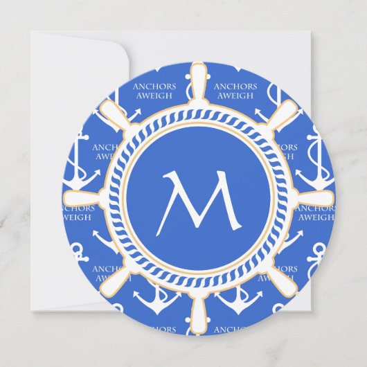 Ankers wegen zeilthema Kustpatroon Kaart (Voorkant)