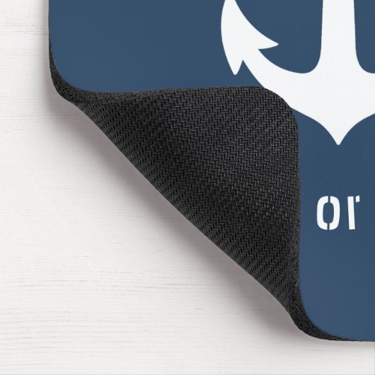 -ankerschip of naam blauw muismat (Hoek)