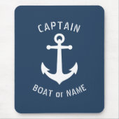 -ankerschip of naam blauw muismat (Voorkant)