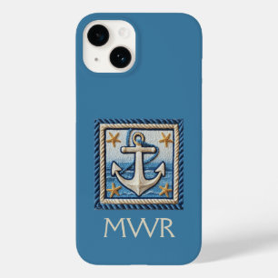 Ankerstijl: op maat gemaakte monogramanker telefoo Case-Mate iPhone 14 hoesje