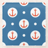 AnkerStippen Glazen Onderzetter (Voorkant)