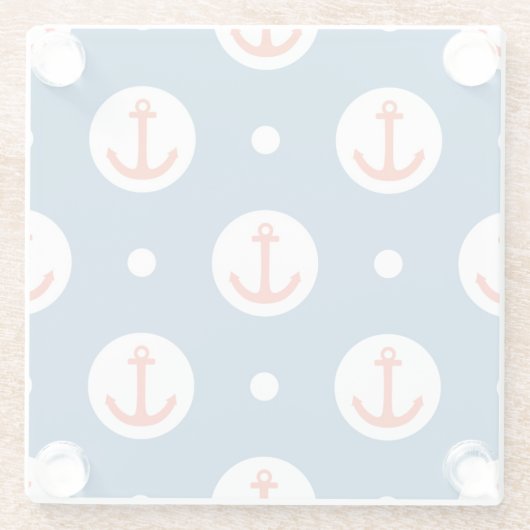 AnkerStippen Glazen Onderzetter (Achterkant)