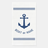  ankerstrepen voor uw boot of familienaam servet (Voorkant)