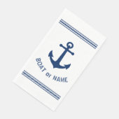  ankerstrepen voor uw boot of familienaam servet (Hoek)