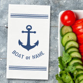  ankerstrepen voor uw boot of familienaam servet