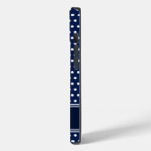 Ankersymbool Maritiem Blauw en Witte Douanenaam Case-Mate iPhone Case (Achterkant / Links)