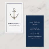 Ankerwaterverf nautisch visitekaartje (Voorkant / Achterkant)