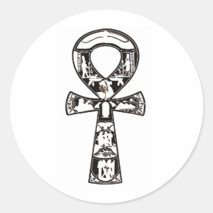 Ankh 1 ronde sticker