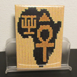 Ankh Africa Symbols Natural Artisan Crochet Print Magneet