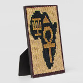 Ankh Afrika Adinkra Symbool Artisan Haakprint Fotoplaat (Zijkant)