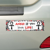 Ankh als je van het leven houdt bumpersticker (Op auto)