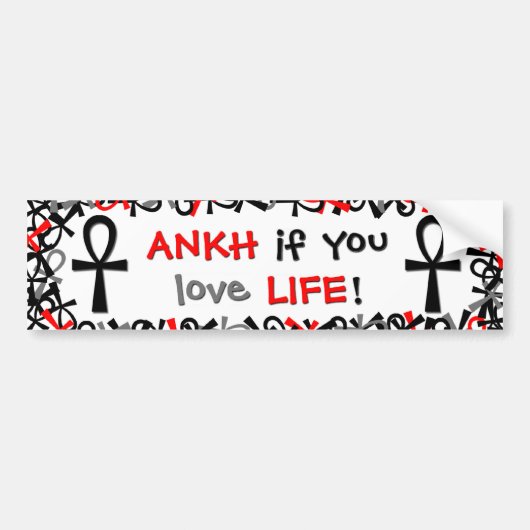 Ankh als je van het leven houdt bumpersticker (Voorkant)