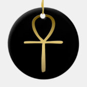 Ankh cross Egyptisch symbool Keramisch Ornament (Achterkant)