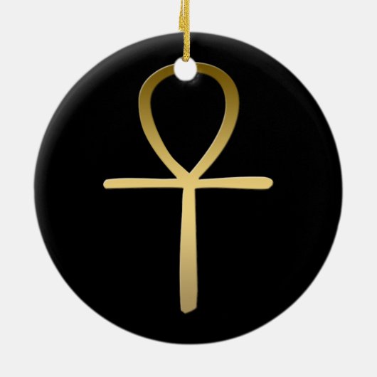 Ankh cross Egyptisch symbool Keramisch Ornament (Achterkant)