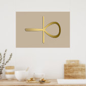 Ankh cross Egyptisch symbool Poster (Keuken)