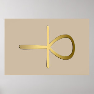 Ankh cross Egyptisch symbool Poster
