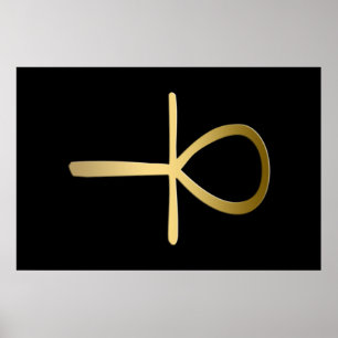 Ankh cross Egyptisch symbool Poster