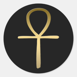 Ankh cross Egyptisch symbool Ronde Sticker