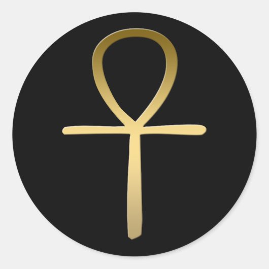 Ankh cross Egyptisch symbool Ronde Sticker (Voorkant)