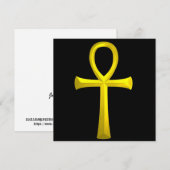 ANKH CRUX ANSATA EGYPTIAN CROSS KAART (Voorkant / Achterkant)