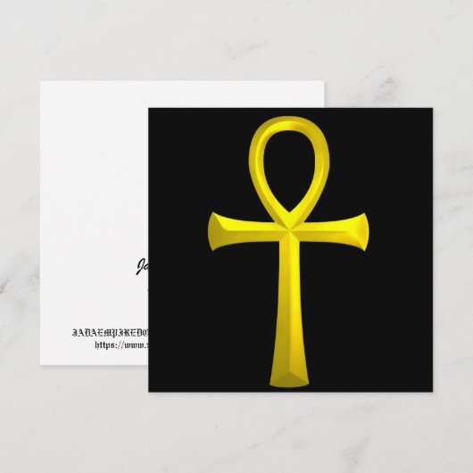 ANKH CRUX ANSATA EGYPTIAN CROSS KAART (Voorkant / Achterkant)