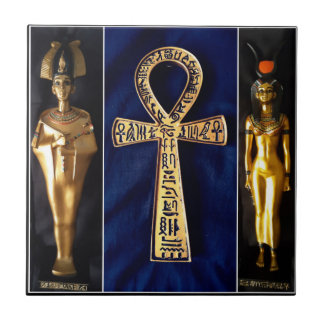 Ankh Egyptian God Goddess Statue Tegeltje