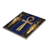 Ankh Egyptian God Goddess Statue Tegeltje (Zijkant)