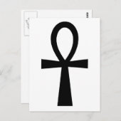 Ankh Egyptian Hieroglyphic Symbols Life Key Black Briefkaart (Voorkant / Achterkant)