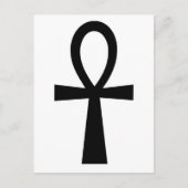 Ankh Egyptian Hieroglyphic Symbols Life Key Black Briefkaart (Voorkant)