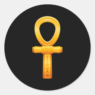 Ankh Egyptisch hiëroglief symbool Oud-Egyptisch Ronde Sticker