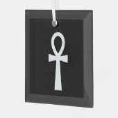 Ankh Egyptisch symbool Glas Ornament (Voorkant links)