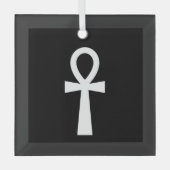Ankh Egyptisch symbool Glas Ornament (Voorkant)