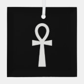 Ankh Egyptisch symbool Glas Ornament (Achterkant)