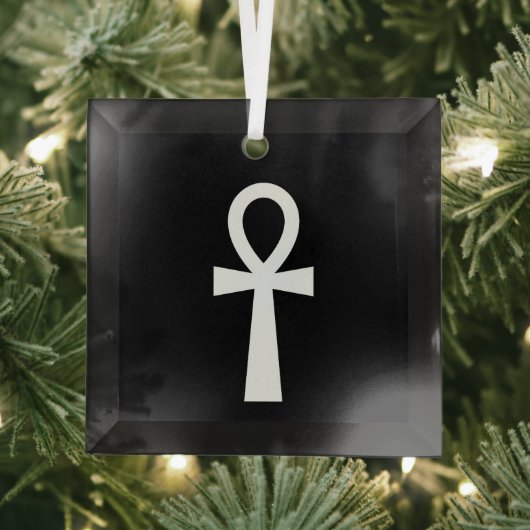 Ankh Egyptisch symbool Glas Ornament (Insitu)