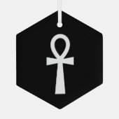 Ankh Egyptisch symbool Glas Ornament (Achterkant)