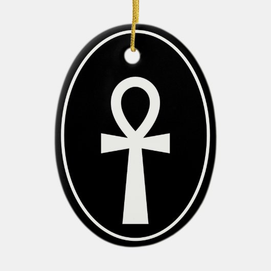 Ankh Egyptisch symbool Keramisch Ornament (Voorkant)