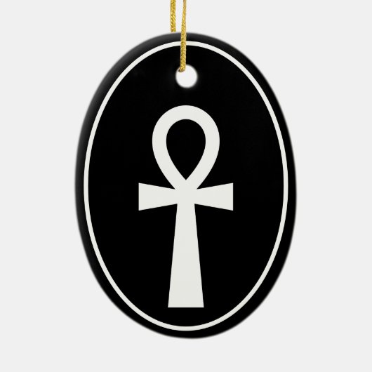 Ankh Egyptisch symbool Keramisch Ornament (Achterkant)