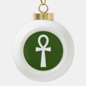 Ankh Egyptisch symbool Keramische Bal Ornament (Voorkant)