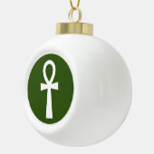 Ankh Egyptisch symbool Keramische Bal Ornament (Rechts)