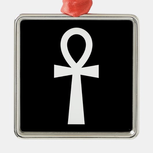 Ankh Egyptische hiëroglief Metalen Ornament (Voorkant)