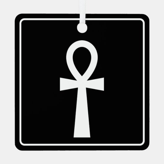 Ankh Egyptische hiëroglief Metalen Ornament (Achterkant)