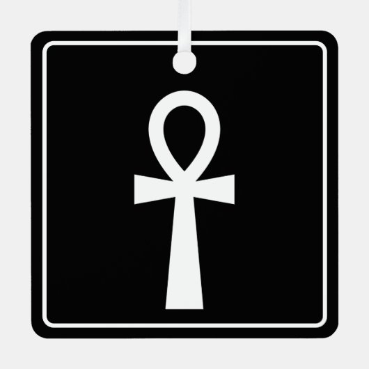 Ankh Egyptische hiëroglief Metalen Ornament (Voorkant)