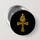 Ankh Eye of Horus Ancient Egyptian Sacred Symbol Ronde Button 7,6 Cm (Voorkant /achterkant)