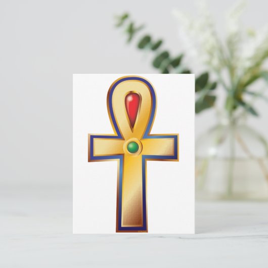 Ankh- het Oude Egyptische Symbool van het Leven Briefkaart (Staand voorkant)