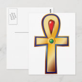 Ankh- het Oude Egyptische Symbool van het Leven Briefkaart (Voorkant / Achterkant)