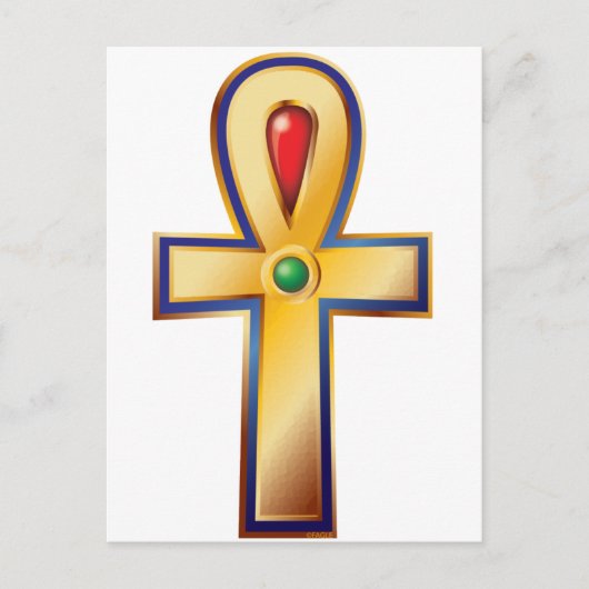 Ankh- het Oude Egyptische Symbool van het Leven Briefkaart (Voorkant)