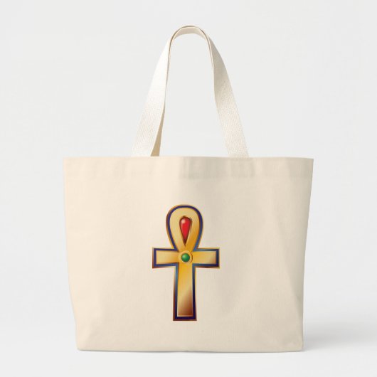 Ankh - Het oude Egyptische symbool van het leven Grote Tote Bag (Voorkant)